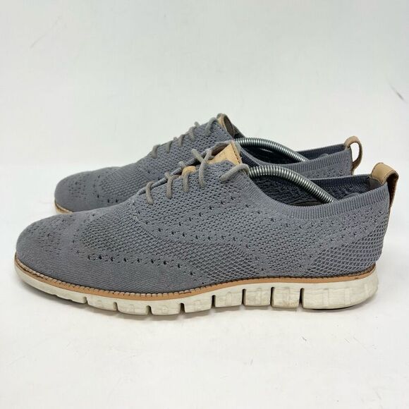 Cole Haan Oxfords Mens 10 Ironstone Gray Zerogrand Stitchlite Wingtip Lace-Up - Picture 3 of 9